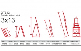 Rebrík trojdielny 3x13 AL